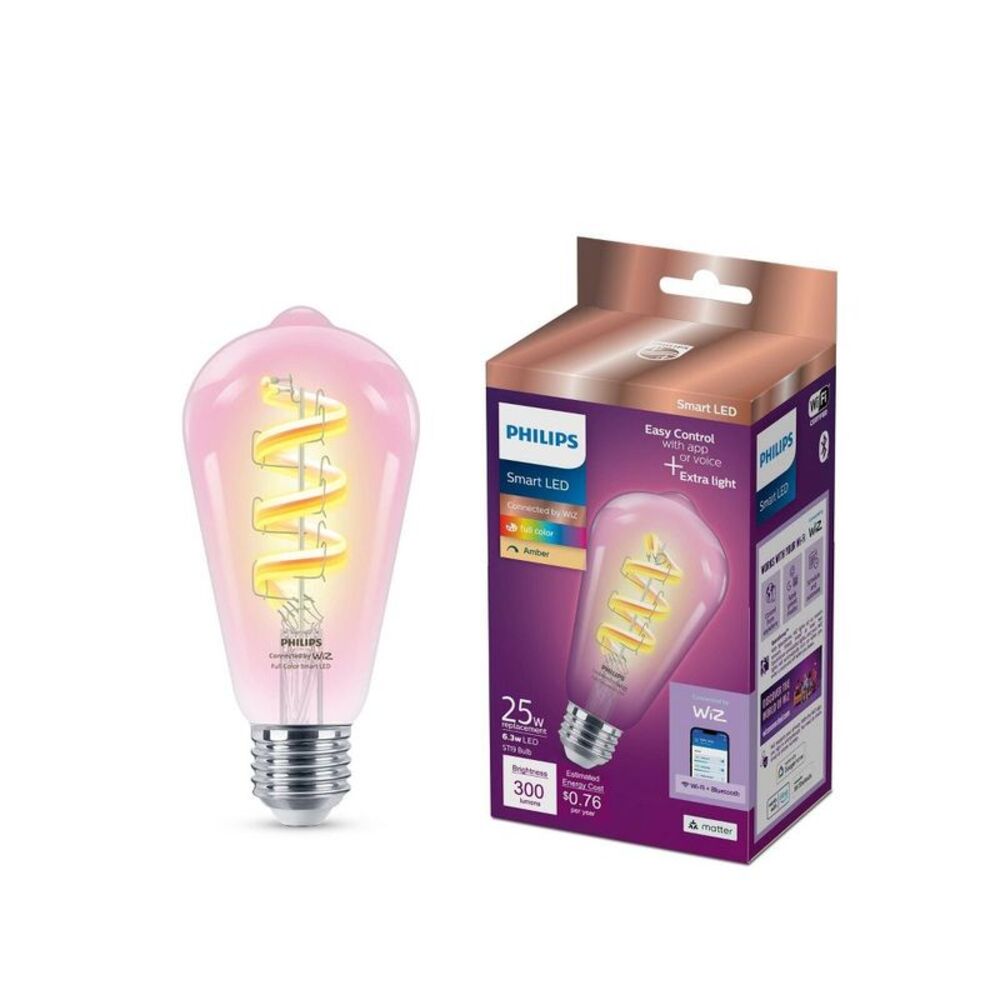 Philips Smart 40W Clear Color Filament ST19 1P